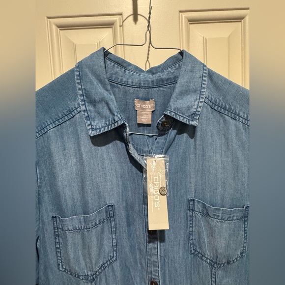 NWT Chico’s Women’s Denim Dress Size 1.5 - Picture 4 of 6